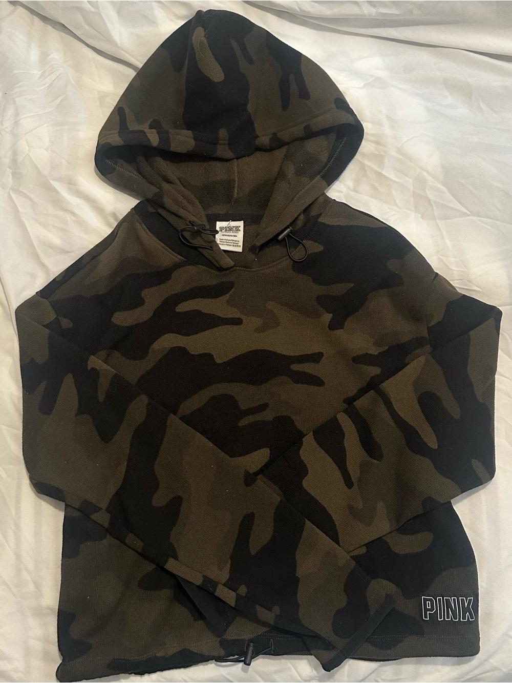 Victoria's Secret PINK Olive & Black Camo Hoodie